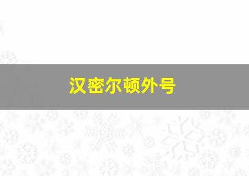 汉密尔顿外号