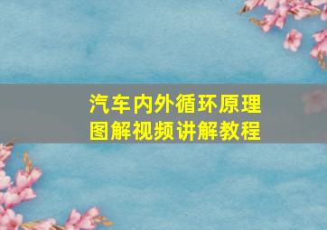 汽车内外循环原理图解视频讲解教程