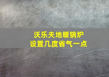 沃乐夫地暖锅炉设置几度省气一点