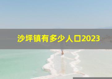 沙坪镇有多少人口2023