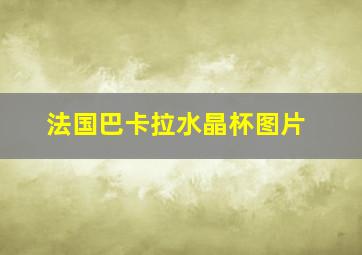 法国巴卡拉水晶杯图片