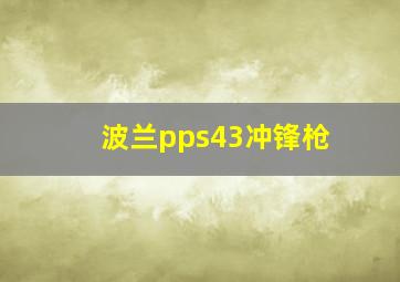 波兰pps43冲锋枪