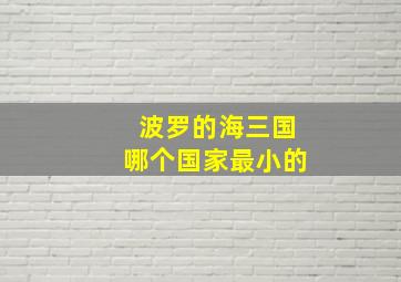 波罗的海三国哪个国家最小的