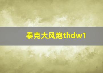 泰克大风炮thdw1