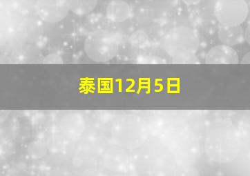 泰国12月5日