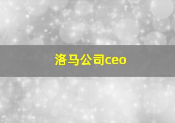 洛马公司ceo