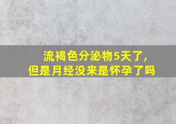 流褐色分泌物5天了,但是月经没来是怀孕了吗