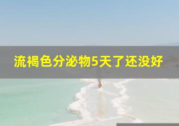 流褐色分泌物5天了还没好