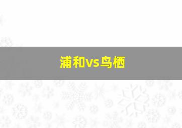 浦和vs鸟栖