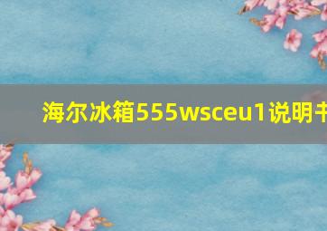 海尔冰箱555wsceu1说明书