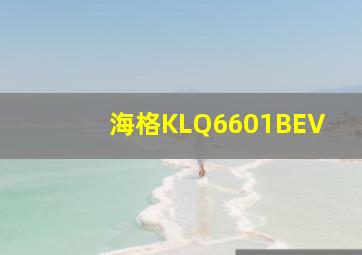 海格KLQ6601BEV