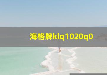 海格牌klq1020q0