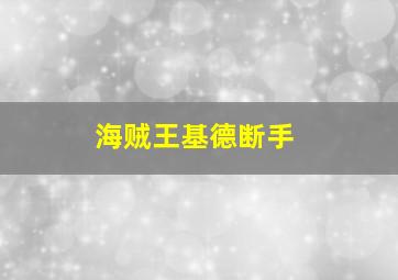 海贼王基德断手