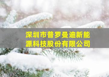 深圳市普罗曼迪新能源科技股份有限公司