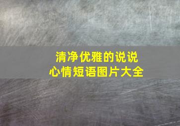 清净优雅的说说心情短语图片大全