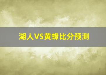 湖人VS黄蜂比分预测