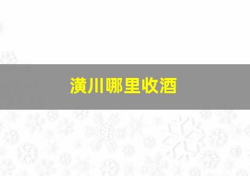 潢川哪里收酒