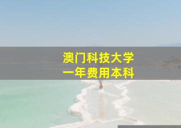 澳门科技大学一年费用本科