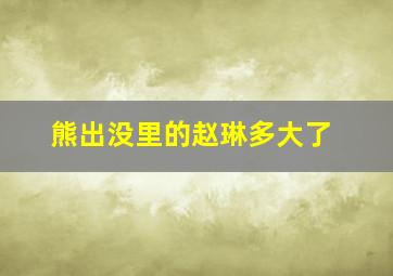 熊出没里的赵琳多大了