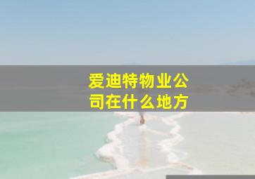 爱迪特物业公司在什么地方