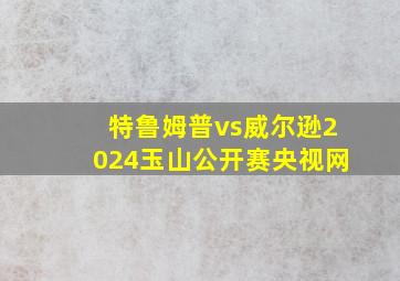 特鲁姆普vs威尔逊2024玉山公开赛央视网