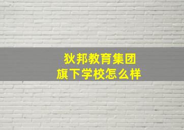 狄邦教育集团旗下学校怎么样