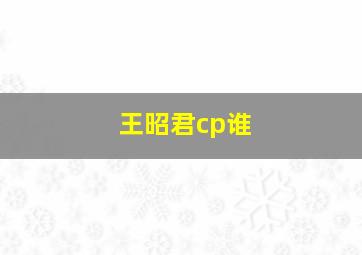 王昭君cp谁