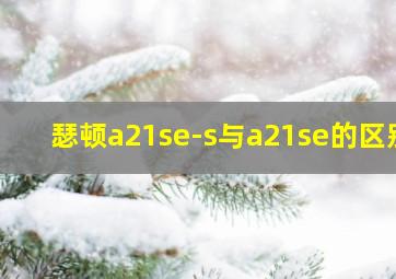 瑟顿a21se-s与a21se的区别