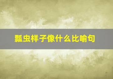 瓢虫样子像什么比喻句