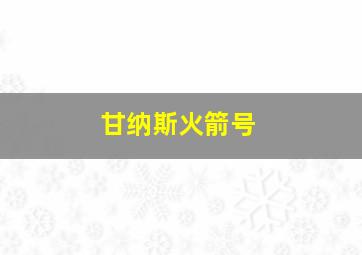 甘纳斯火箭号