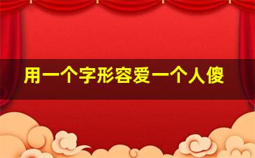 用一个字形容爱一个人傻