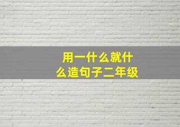 用一什么就什么造句子二年级