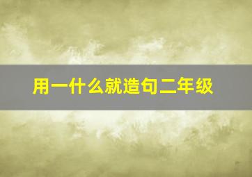 用一什么就造句二年级