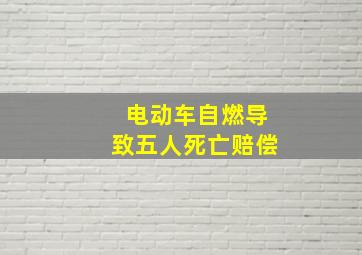 电动车自燃导致五人死亡赔偿