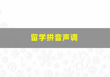 留学拼音声调