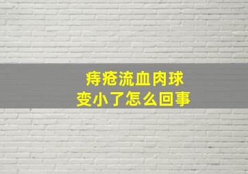 痔疮流血肉球变小了怎么回事