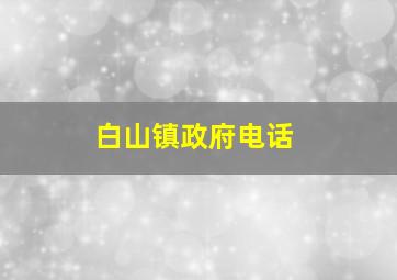 白山镇政府电话