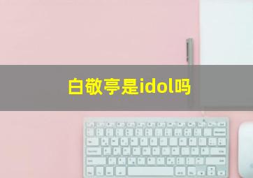 白敬亭是idol吗