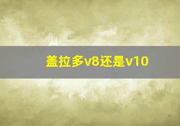 盖拉多v8还是v10