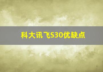 科大讯飞S30优缺点