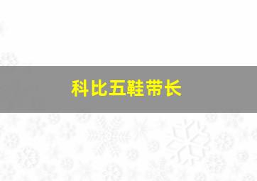 科比五鞋带长