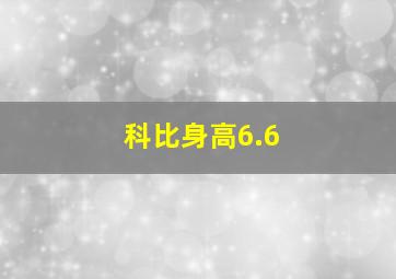 科比身高6.6