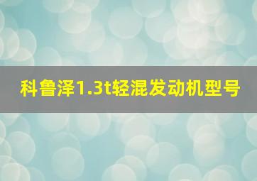 科鲁泽1.3t轻混发动机型号