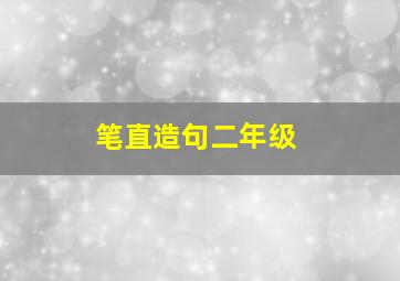 笔直造句二年级