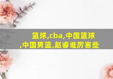 篮球,cba,中国篮球,中国男篮,赵睿谁厉害些