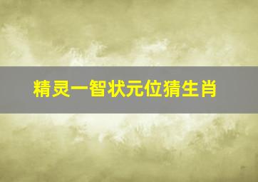 精灵一智状元位猜生肖