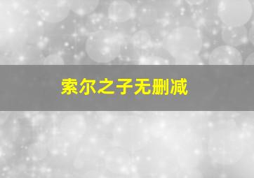 索尔之子无删减