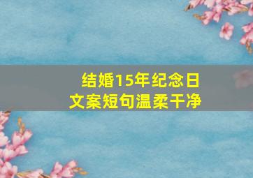 结婚15年纪念日文案短句温柔干净