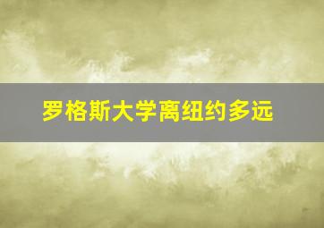 罗格斯大学离纽约多远