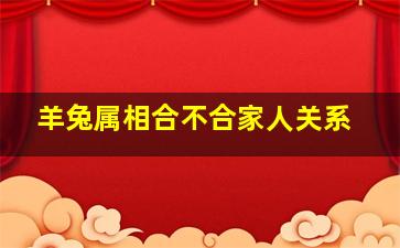 羊兔属相合不合家人关系